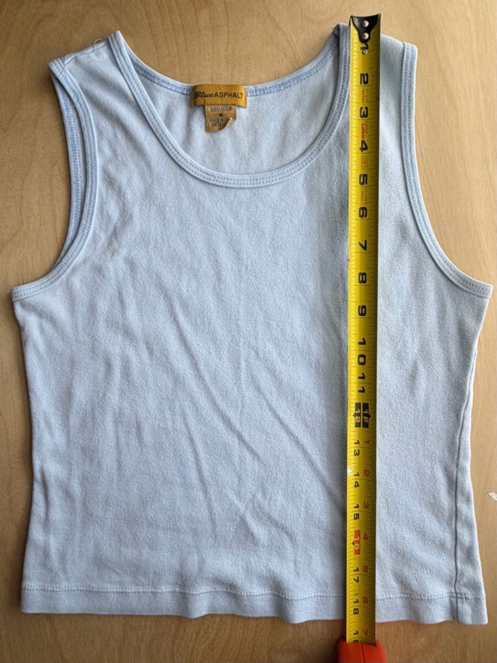 Y2K Blue Asphalt Baby Blue Cotton Tank Size Small - Picture 4 of 5